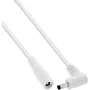 InLine® cabo de extensão DC, ficha angular, 4,0 x 1,7 mm, branco, 2 m