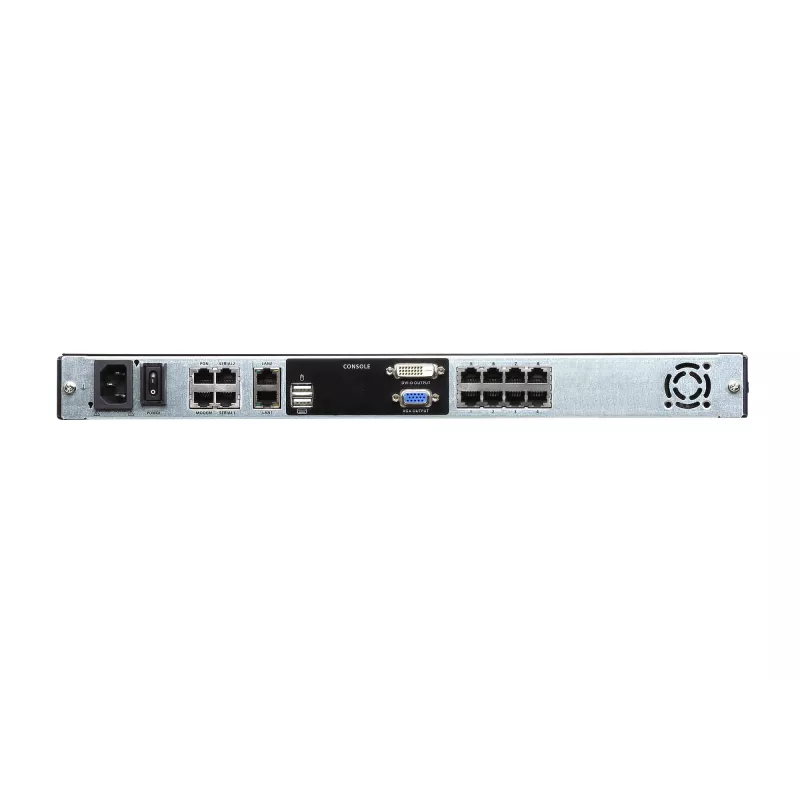 ATEN KL1108VN switch KVM LCD over IP 8 portas 19 polegadas, Dual Rail, teclado US