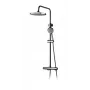 Conjunto de duche com termostato ST-98001 com chuveiro de teto e chuveiro de mão, cromado polido