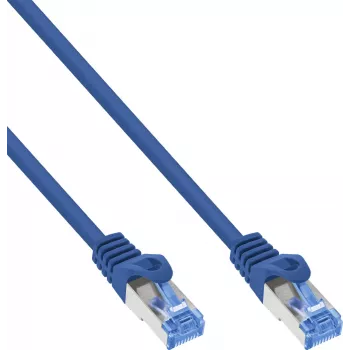 INLINE B-72601B pack de 80 Cat.6A S/FTP LSZH Cabo de rede, CCA, Azul, 1m