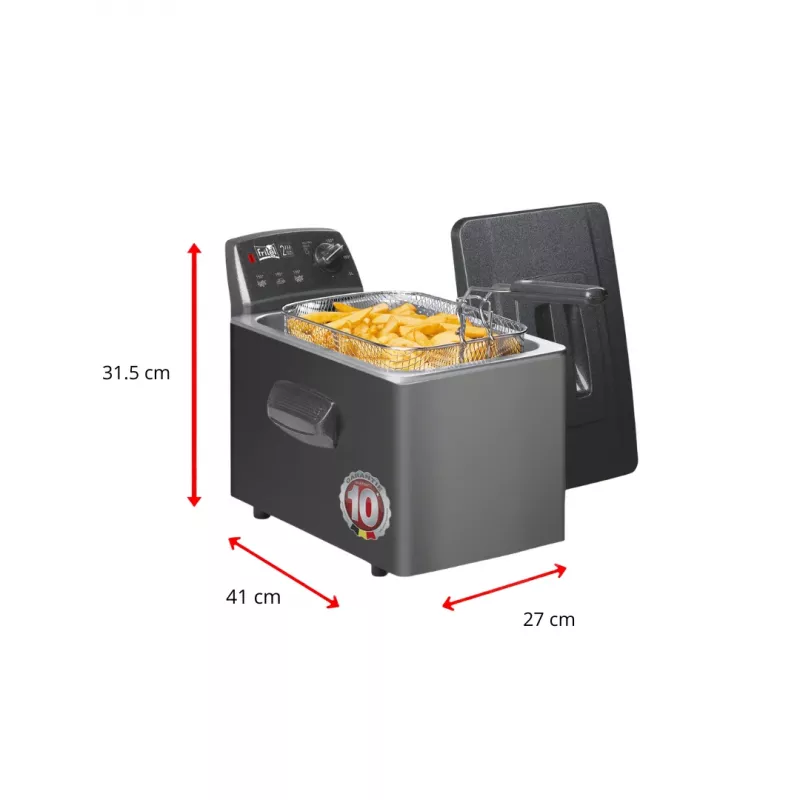 Fritel Turbo SF 4551M Fritadeira 3200 W 4,5 L Aço inoxidável Preto
