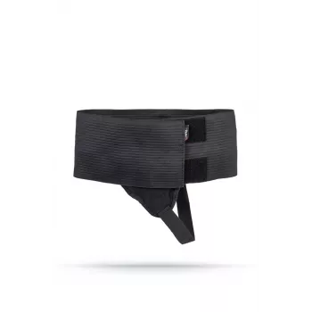 REH Axilmax Cinta para hérnia inguinal unilateral O-1408/CZA/XL/P, lado direito, preto, tamanho XL