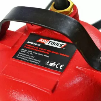 Bomba de águas residuais com triturador AWTOOLS 850W - bomba submersível para águas sujas, 15000 L/h, 10 m de altura de elevação, triturador em aço inoxidável, interruptor de flutuação automático, cabo de 10 m, IPX8