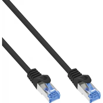INLINE B-72601S Pack de 80 cabos de rede patch Cat.6A S/FTP LSZH, CCA, preto, 1 m