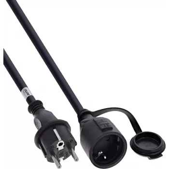 InLine® Extensão com contacto de proteção, exterior IP44, proteção contra contacto, 10 m