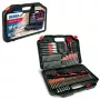 DEDRA 18A11S246 Conjunto de 246 peças de brocas e pontas de aparafusar com brocas HSS, para madeira, para alvenaria e pontas CrV em mala de plástico