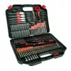 DEDRA 18A11S246 Conjunto de 246 peças de brocas e pontas de aparafusar com brocas HSS, para madeira, para alvenaria e pontas CrV em mala de plástico