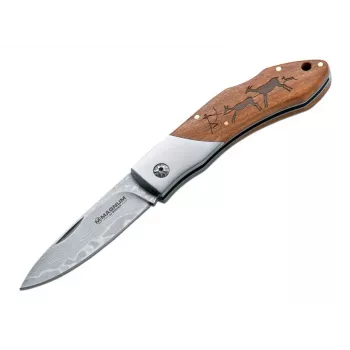 Boker Magnum Caveman Damascus Faca de bolso 01RY818DAM