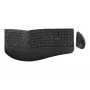 Perixx PERIDUO-614 DE Conjunto ergonómico sem fios de teclado e rato, teclado dividido, rato vertical, 2,4 GHz, preto (layout alemão)