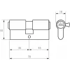 PSG 63.63535.MN Euro-Profil fechadura de cilindro duplo 35/35 níquel acetinado