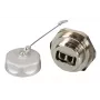 EFB Elektronik IP67DFKLCDM adaptador de passagem LC duplex, caixa metálica, bucha de cerâmica, M25