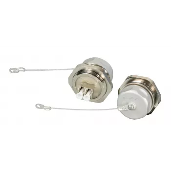EFB Elektronik IP67DFKLCDM adaptador de passagem LC duplex, caixa metálica, bucha de cerâmica, M25