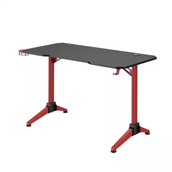 LogiLink secretária gaming 120x60 cm RGB estrutura vermelha
