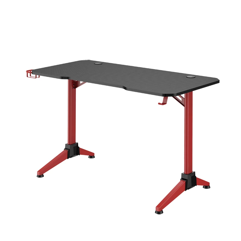 LogiLink secretária gaming 120x60 cm RGB estrutura vermelha