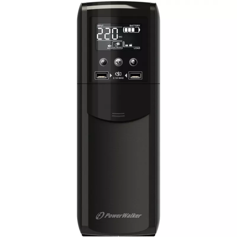 PowerWalker VI 800 CSW UPS line-interactive - 800VA/480W, 2 tomadas Schuko, AVR, USB