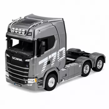 HUINA 32329 Scania 1:18 6 canais RC trator de reboque cinzento prateado