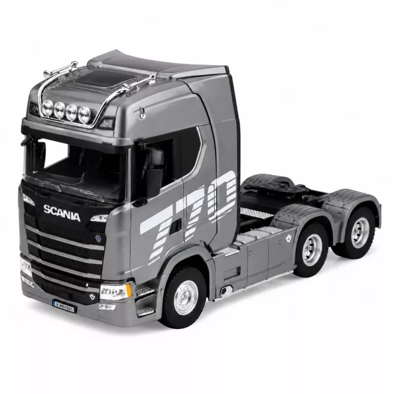 HUINA 32329 Scania 1:18 6 canais RC trator de reboque cinzento prateado