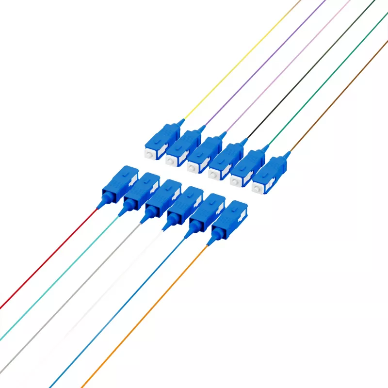 EFB Elektronik Pigtail de fibra ótica SC 9/125 OS2 Conjunto de 12 cores 2m - Conjunto de cabo/adaptador monomodo
