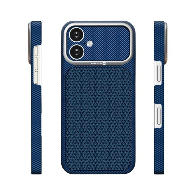 Evelatus Apple iPhone 17 Carbon Premium Edition Capa MagSafe azul meia-noite