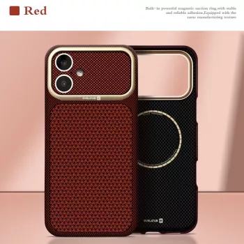 Evelatus Apple iPhone 17 Carbon Premium Edition Capa MagSafe Burgundy