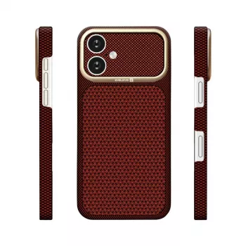 Evelatus Apple iPhone 17 Carbon Premium Edition Capa MagSafe Burgundy