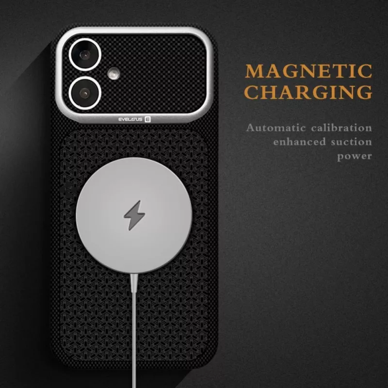 Evelatus Apple iPhone 17 Carbon Premium Edition Capa MagSafe Burgundy