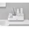 Joseph Joseph EasyStore Organizador de casa de banho branco/cinzento - Organizador compacto com vários compartimentos e drenagem ventilada
