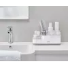 Joseph Joseph EasyStore Organizador de casa de banho branco/cinzento - Organizador compacto com vários compartimentos e drenagem ventilada