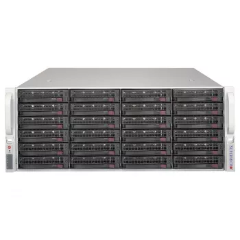 Caixa de armazenamento JBOD Supermicro SuperChassis 4U CSE-846BE1C-R609JBOD 24 baías hot-swap SAS3/SATA3 com fontes de alimentação redundantes 600W Platinum