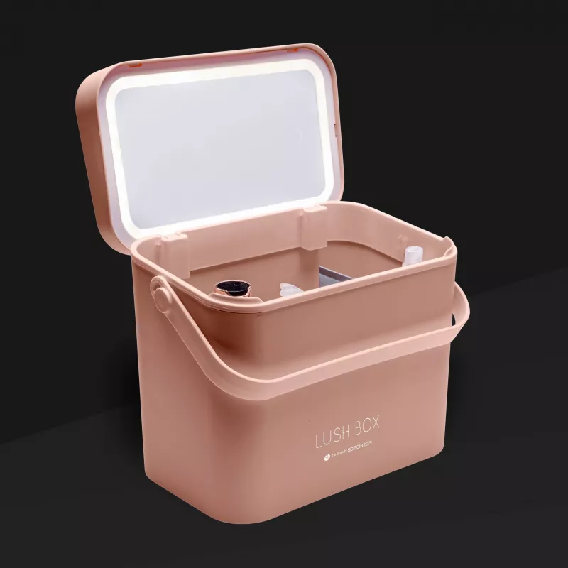 Mala de maquilhagem Rio CSBL-EU/1,1 Large Lush Box – caixa de beleza em alumínio com compartimentos dobráveis e fechos com fechadura, preto