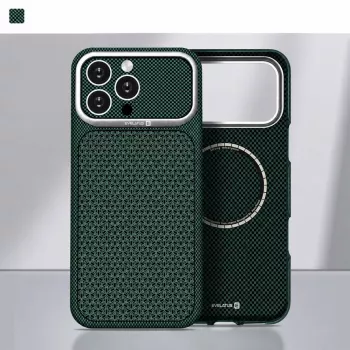 Capa MagSafe Evelatus Apple iPhone 17 Pro Carbon Premium Edition verde