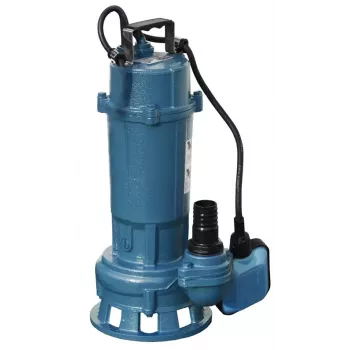 Bomba submersível para águas sujas Fury 1500W com rotor, 25000 L/h, altura de elevação 12 m, interruptor de flutuação automático