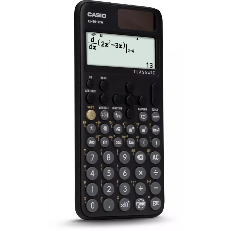 Calculadora científica Casio FX-991CW com Natural Textbook Display, mais de 540 funções, solar e pilha, preta