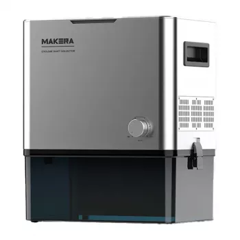 Recolhedor de pó ciclónico MAKERA – separador de pó de alta eficiência para aspiradores de oficina, ligações de 50mm, branco