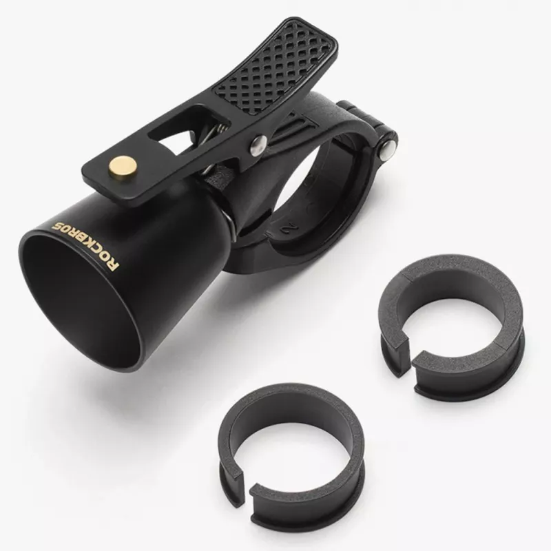 Campainha de bicicleta ROCKBROS 34210005001 Stealth de rotação - preta
