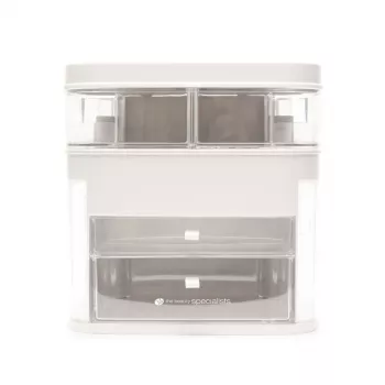 Caixa de beleza Rio CSSM-EU/1,2 para armazenamento de cosméticos com gavetas basculantes e fechadura com chave