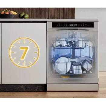 Máquina de lavar loiça de encastre Dreame DZ401 Pro 15 conjuntos de louça, classe energética C, aço inoxidável, Wi-Fi