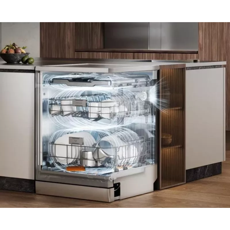Máquina de lavar loiça de encastre Dreame DZ401 Pro 15 conjuntos de louça, classe energética C, aço inoxidável, Wi-Fi