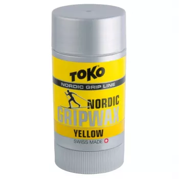 Cera de aderência para esquis de fundo TOKO Carbon GripWax amarela 25g