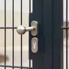 PSG 63.410 Maçaneta de porta redonda fixa em aço inoxidável com espelho de chave oval