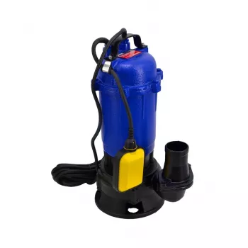 Bomba submersível AWTOOLS 1050W para água suja com triturador e interruptor de flutuador, 18000 L/h, 10 m de altura de elevação, ferro fundido