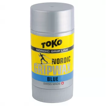 Toko Carbon GripWax azul 25g - cera de aderência sem PFC para neve fria (-7°C a -2°C)