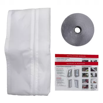 Conjunto de vedação de janela AIWA para aparelhos de ar condicionado móveis, perímetro 4 m, branco