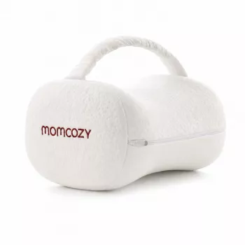 Almofada ergonómica de espuma com memória para dormir de lado Momcozy EP001, branco-creme