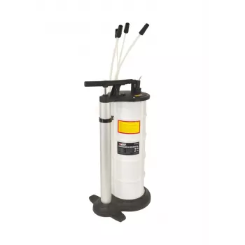 Aspirador manual de líquidos AWTOOLS AW15965 9L - 3 sondas, vácuo -0,8 bar, para óleo, caixa de velocidades, líquido de travões