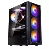 Caixa ATX mid-tower Zalman N4 Rev.1 com 6 ventoinhas ARGB, vidro temperado, Preto