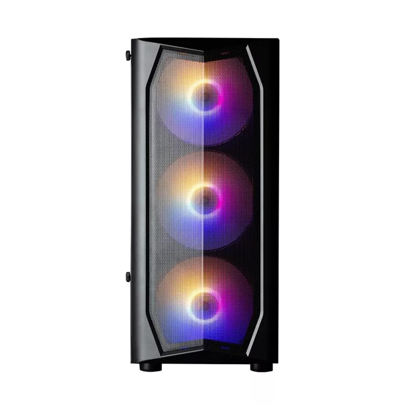 Caixa ATX mid-tower Zalman N4 Rev.1 com 6 ventoinhas ARGB, vidro temperado, Preto