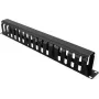 VALUE 26.99.0305 painel frontal 1U de 19 polegadas com calha de cabos 40x60 mm, preto RAL 9005