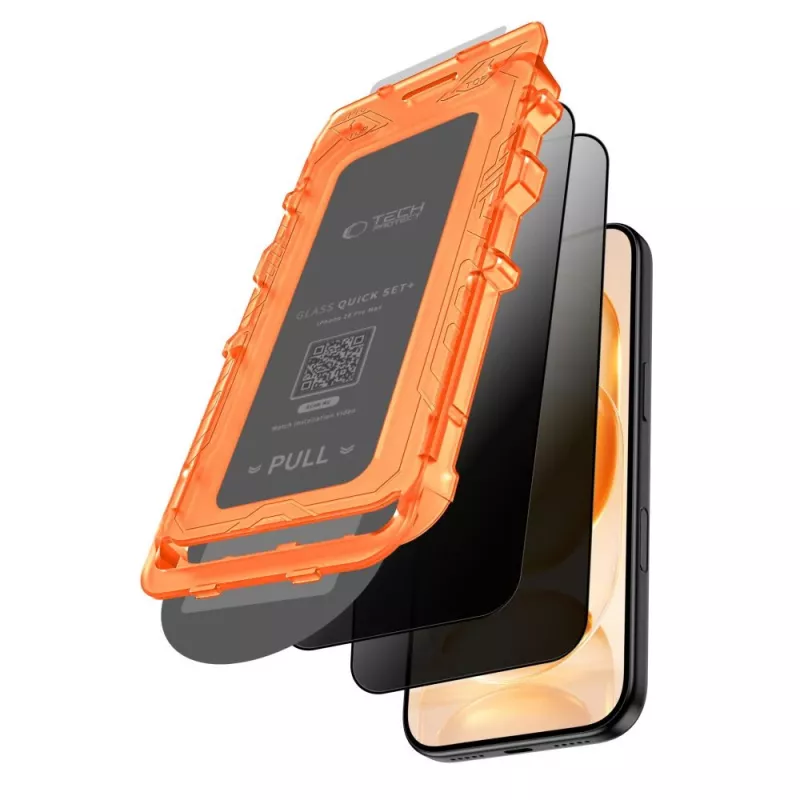 Tech-Protect Quick Set Spy+ Privacy proteção de ecrã em vidro temperado pack de 2 para iPhone 18 Pro