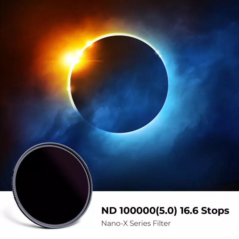 KF Concept filtro solar ND100000 62mm, 16.6 stops, OD 5.0, vidro ótico AGC, revestimento nano, aro em alumínio